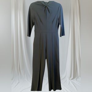 Donna Morgan Sleek Short Sleeve Navy Blue Jumpsuit Size 8